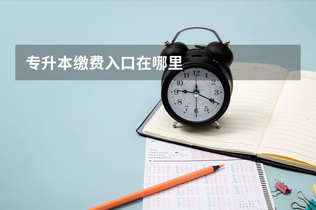 专升本缴费入口在哪里