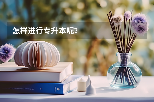 怎样进行专升本呢？