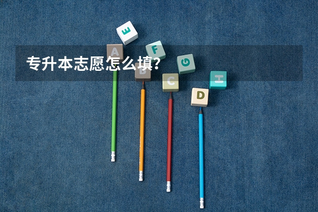 专升本志愿怎么填？