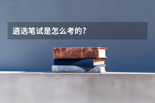 遴选笔试是怎么考的?
