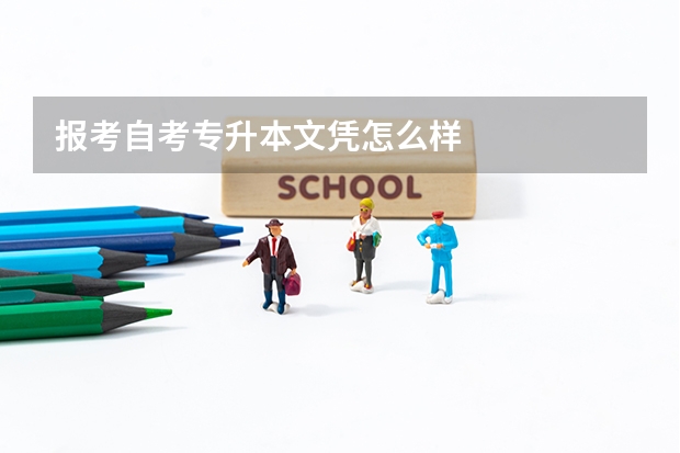 报考自考专升本文凭怎么样