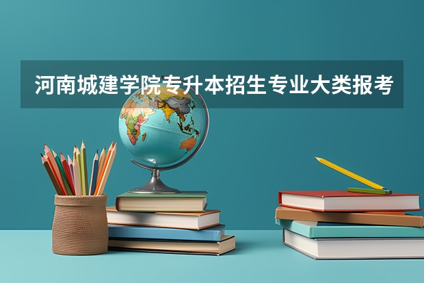 河南城建学院专升本招生专业大类报考占比表（专升本招生专业）