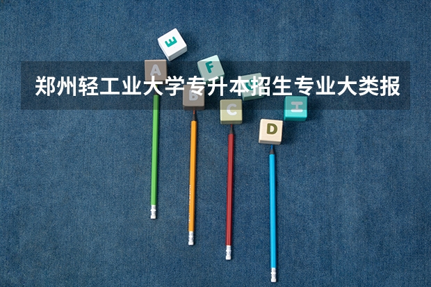 郑州轻工业大学专升本招生专业大类报考占比表（专升本招生专业）