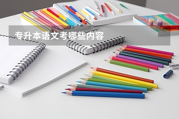专升本语文考哪些内容