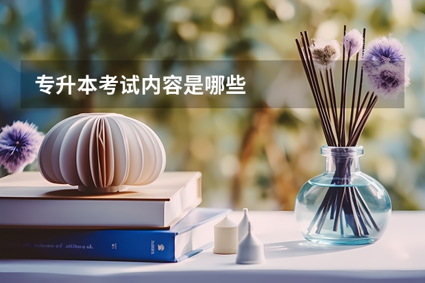 专升本考试内容是哪些