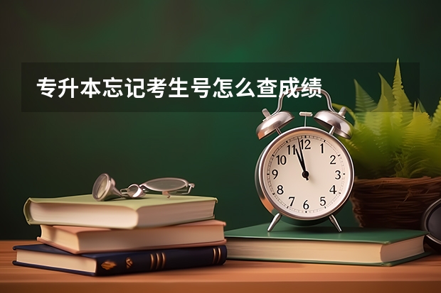 专升本忘记考生号怎么查成绩