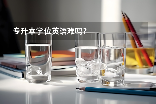 专升本学位英语难吗？