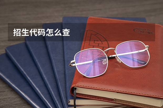 招生代码怎么查