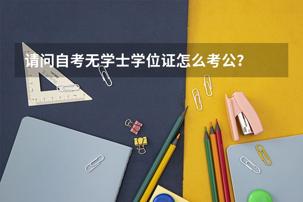 请问自考无学士学位证怎么考公？