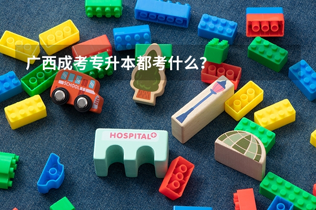 广西成考专升本都考什么？