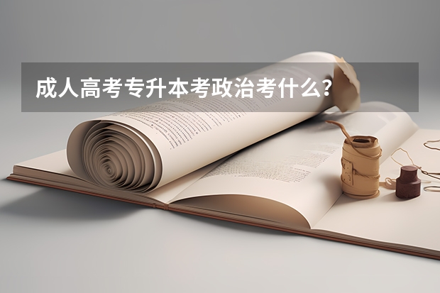 成人高考专升本考政治考什么？