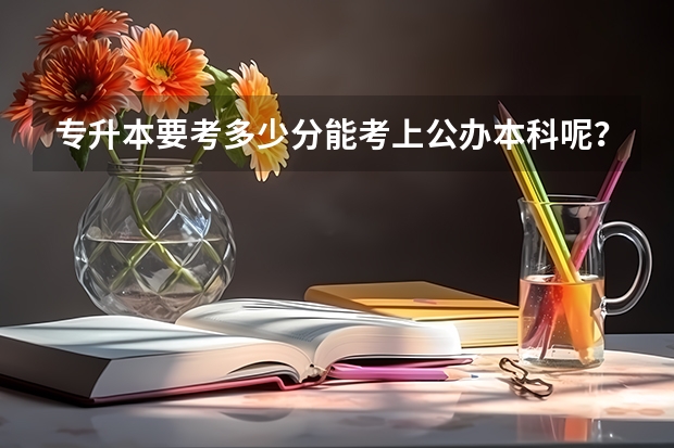 专升本要考多少分能考上公办本科呢？